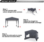 Pop Up Gazebo with Sides 3m X Waterproof