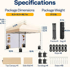 Pop Up Gazebo with Sidewall 3x3m Tent