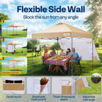 Pop Up Gazebo with Sidewall 3x3m Tent
