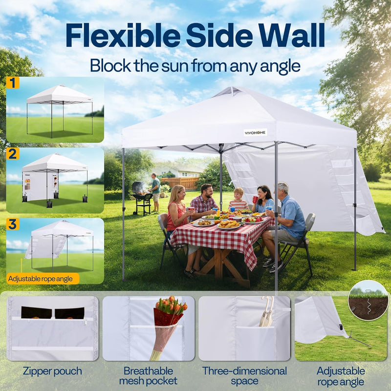 Pop Up Gazebo with Sidewall 3x3m Tent