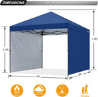 Pop Up Gazebo with Two Side Panels