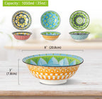 Porcelain Dessert Bowls Cereal Bowl Ceramic Colorful Small (Set of 6)