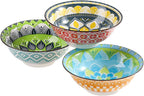Porcelain Dessert Bowls Cereal Bowl Ceramic Colorful Small (Set of 6)