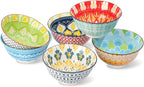 Porcelain Dessert Bowls Cereal Bowl Ceramic Colorful Small (Set of 6)