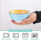 Porcelain Dessert Bowls Cereal Bowl Ceramic Colorful Small (Set of 6)