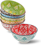 Porcelain Dessert Bowls Cereal Bowl Ceramic Colorful Small (Set of 6)
