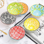 Porcelain Dessert Bowls Cereal Bowl Ceramic Colorful Small (Set of 6)