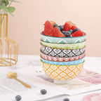 Porcelain Dessert Bowls Cereal Bowl Ceramic Colorful Small (Set of 6)