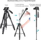 Portable Camera Tripod for Travel Vlogging Recording Aluminum