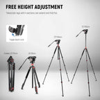 Portable Camera Tripod for Travel Vlogging Recording Aluminum