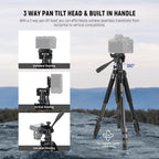 Portable Camera Tripod for Travel Vlogging Recording Aluminum