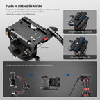 Portable Camera Tripod for Travel Vlogging Recording Aluminum