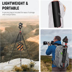 Portable Camera Tripod for Travel Vlogging Recording Aluminum