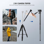Portable Camera Tripod for Travel Vlogging Recording Aluminum