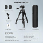 Portable Camera Tripod for Travel Vlogging Recording Aluminum
