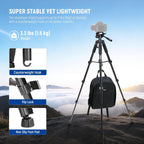 Portable Camera Tripod for Travel Vlogging Recording Aluminum