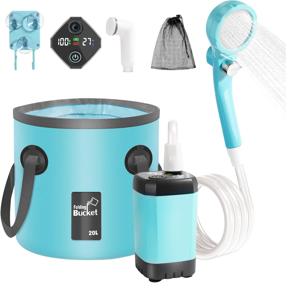 Portable Camping Shower 6000mah Rechargeable Electric Camp