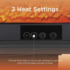 Portable Electric Double Door Fireplace Heater with Realistic