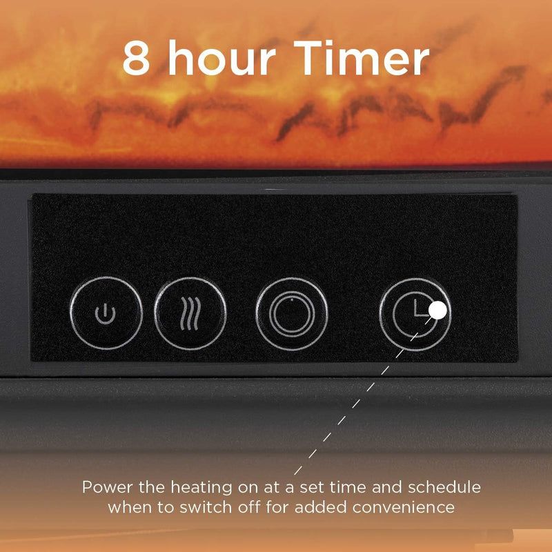 Portable Electric Double Door Fireplace Heater with Realistic