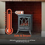 Portable Electric Fire Stove Heater with Realistic LED
