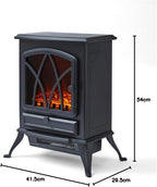 Portable Electric Fire Stove Heater with Realistic LED