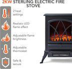 Portable Electric Fire Stove Heater with Realistic LED