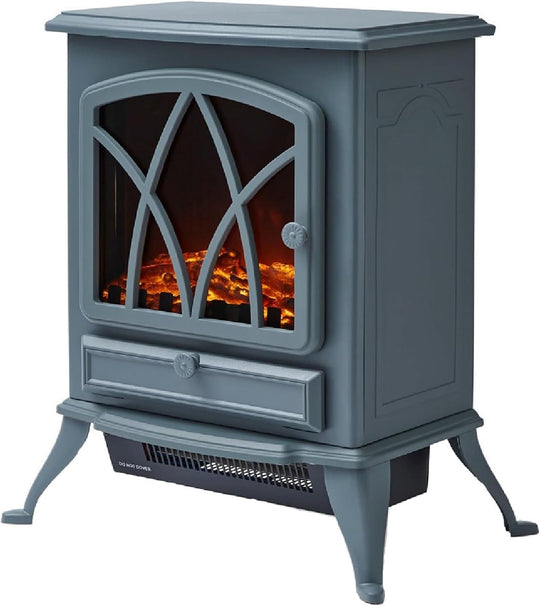Portable Electric Fire Stove Heater with Realistic LED