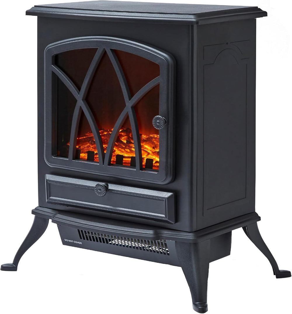 Portable Electric Fire Stove Heater with Realistic LED