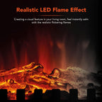 Portable Electric Fire Stove Heater with Realistic LED