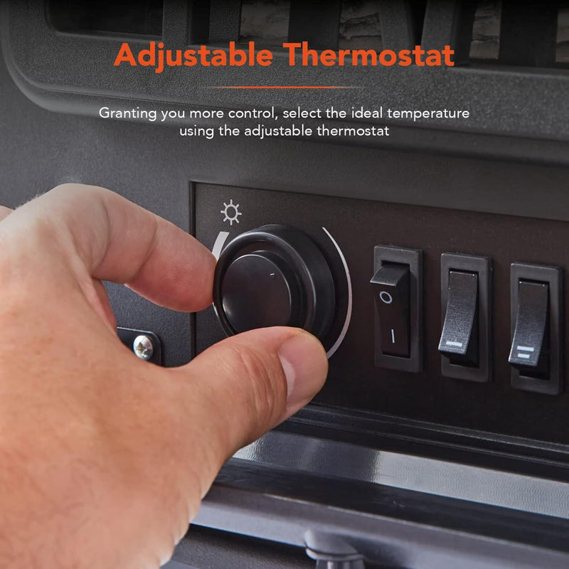 Portable Electric Fire Stove Heater with Realistic LED