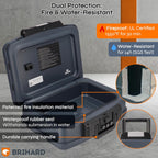 Portable Fire Chest A5 Waterproof Fireproof Lockable Storage