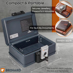 Portable Fire Chest A5 Waterproof Fireproof Lockable Storage