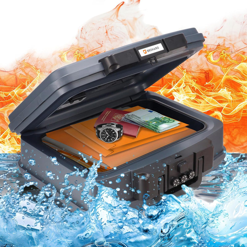 Portable Fire Chest A5 Waterproof Fireproof Lockable Storage