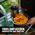 Portable Fold-Up Camping Kitchen with Windscreen Pop Up
