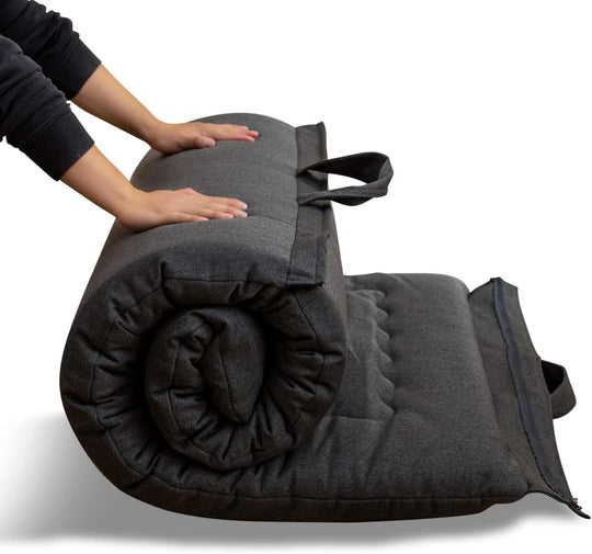 Portable Foldable Futon Mattress Hypoallergenic Fabric
