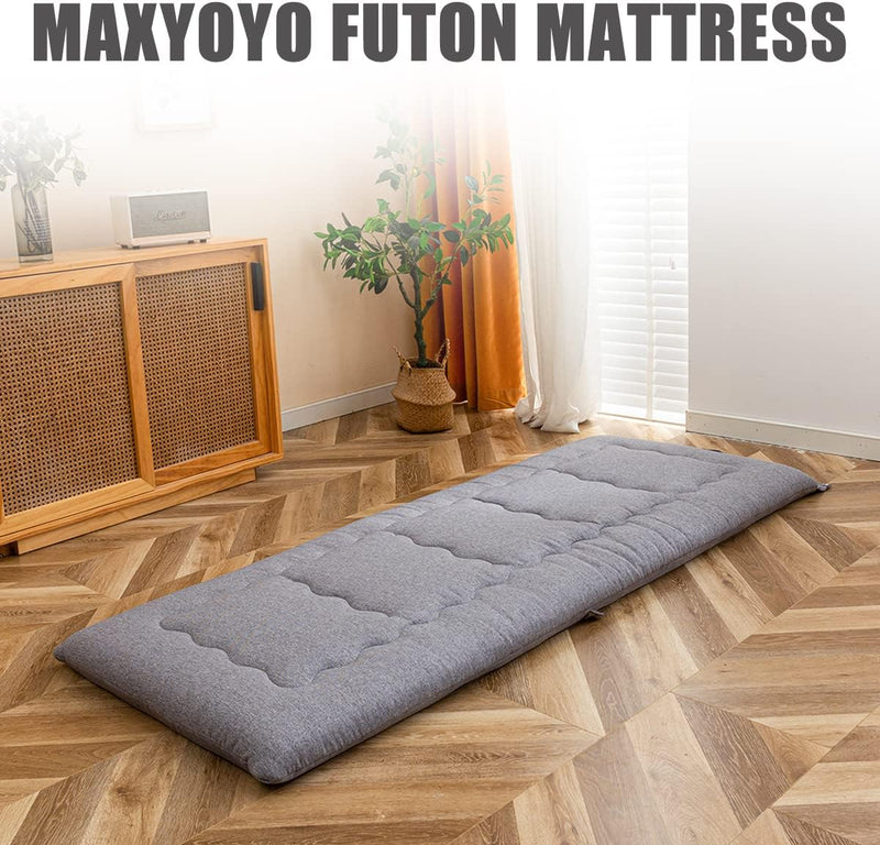 Portable Foldable Futon Mattress Hypoallergenic Fabric