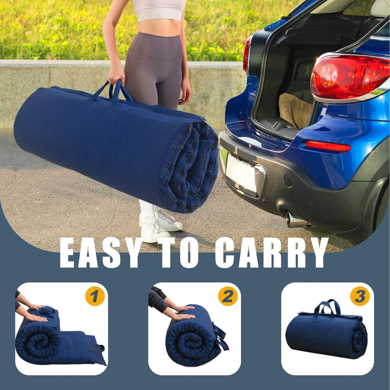 Portable Foldable Futon Mattress Hypoallergenic Fabric