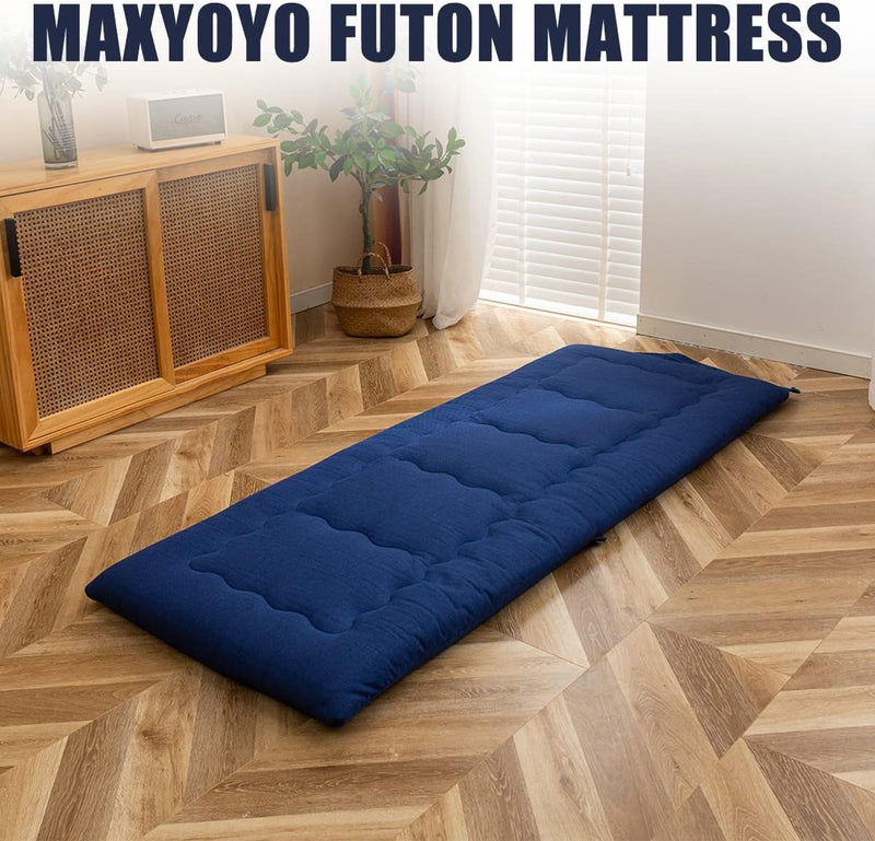 Portable Foldable Futon Mattress Hypoallergenic Fabric