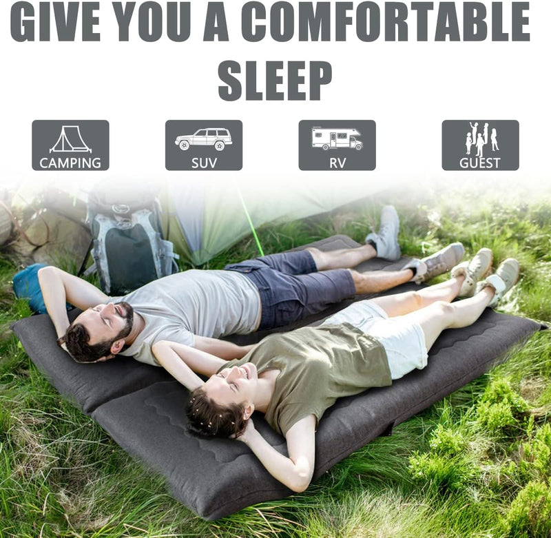 Portable Foldable Futon Mattress Hypoallergenic Fabric