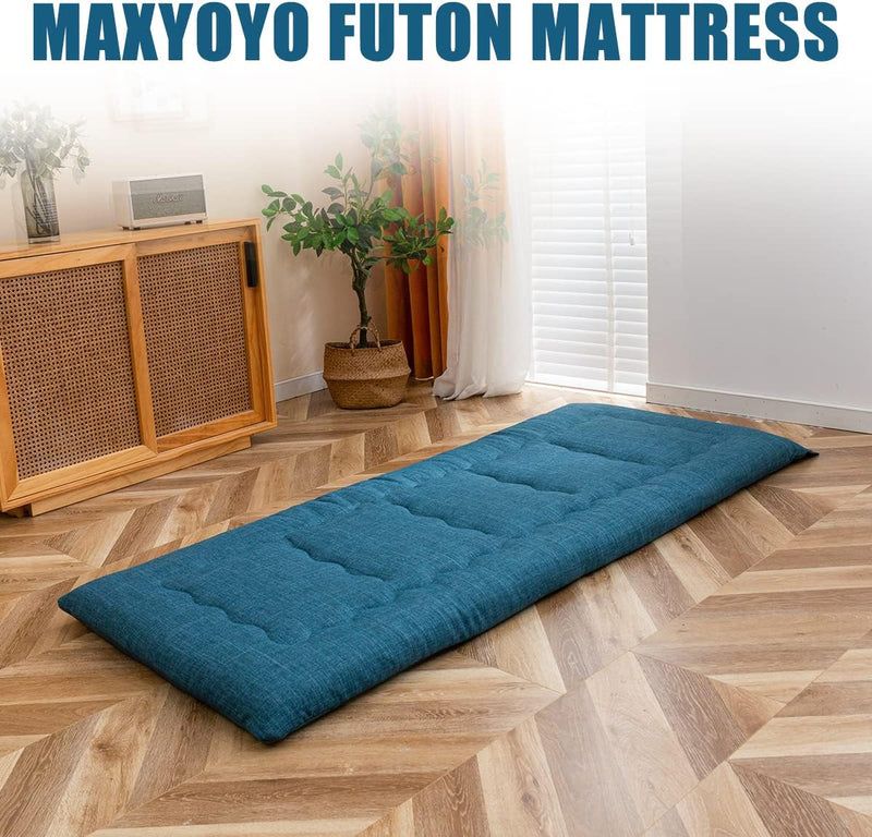 Portable Foldable Futon Mattress Hypoallergenic Fabric