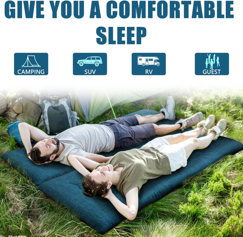 Portable Foldable Futon Mattress Hypoallergenic Fabric