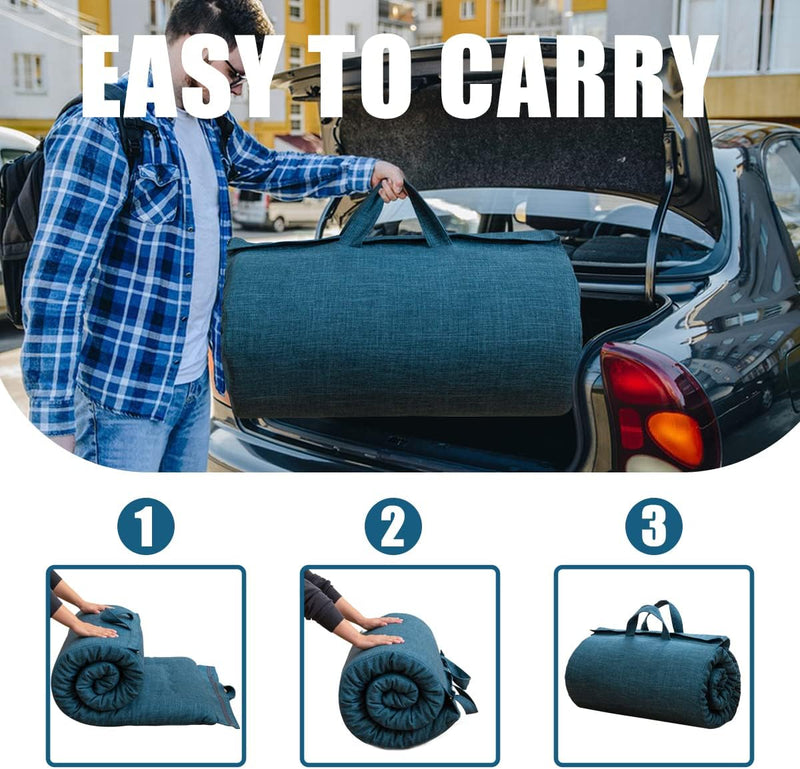 Portable Foldable Futon Mattress Hypoallergenic Fabric