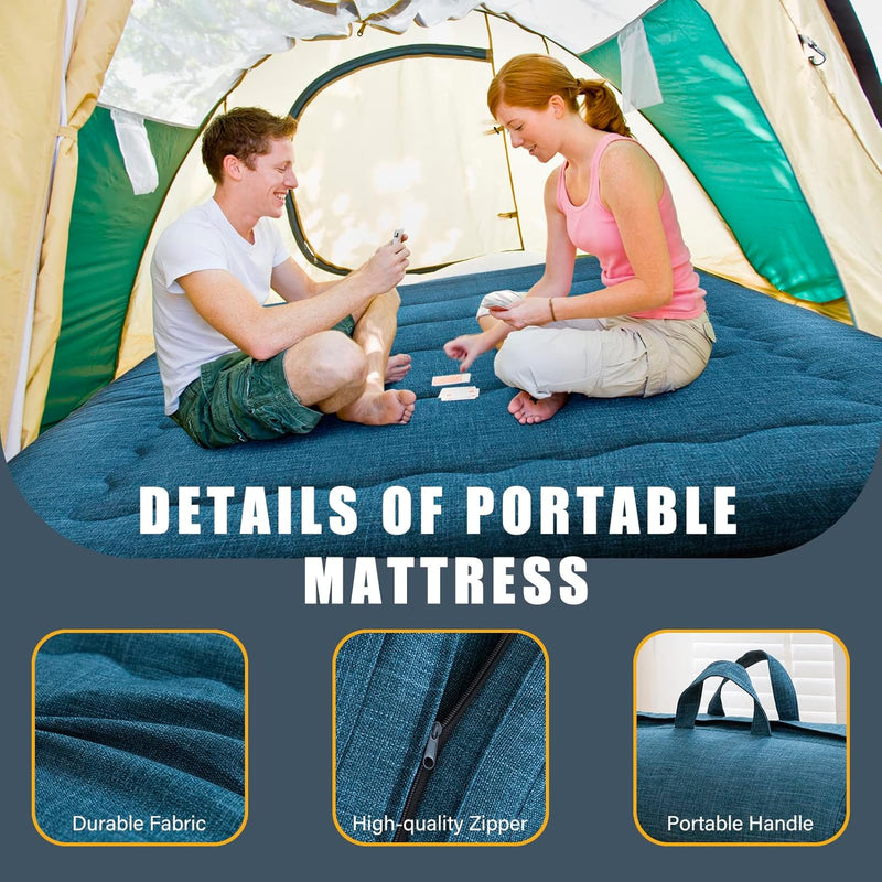 Portable Foldable Futon Mattress Hypoallergenic Fabric