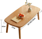 Portable Folding Coffee Table Rectangle Small Floor Sitting