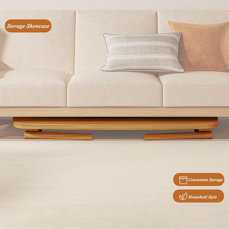Portable Folding Coffee Table Rectangle Small Floor Sitting