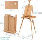 Portable French Easel for Painting with Palette Shoulder