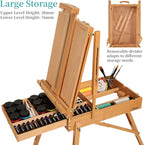 Portable French Easel for Painting with Palette Shoulder