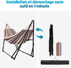 Portable Hammock with Stand for Outside Or Inside