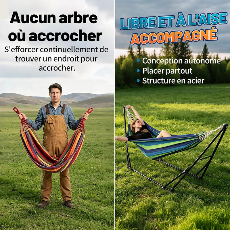 Portable Hammock with Stand for Outside Or Inside