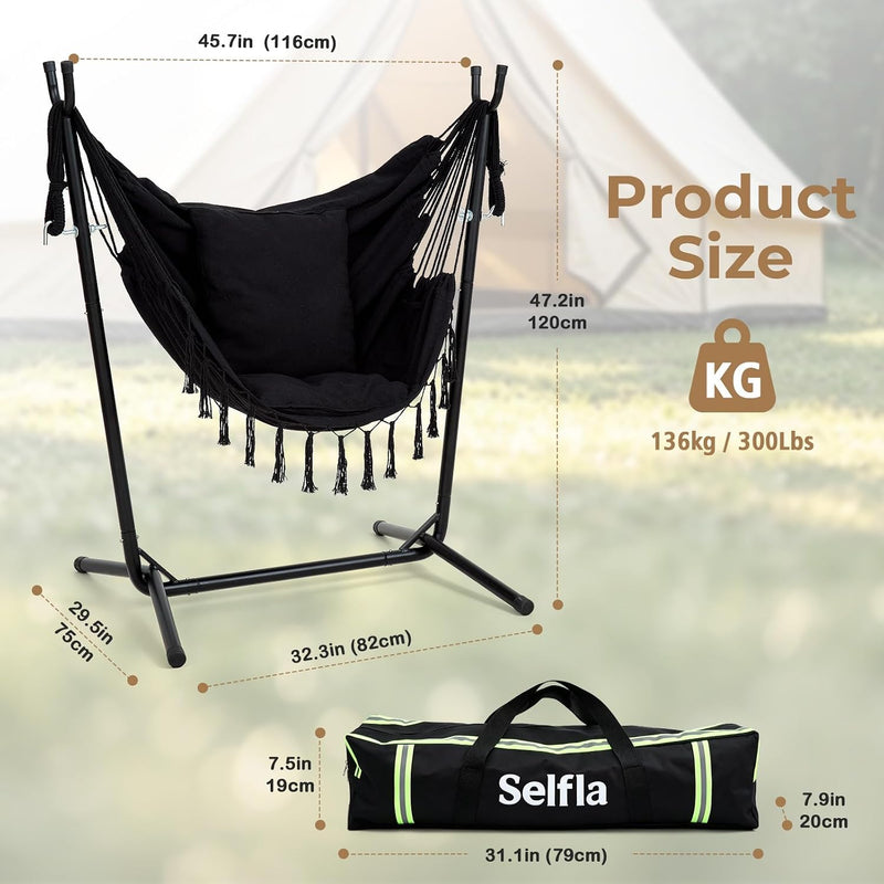 Portable Hammock with Stand Travel Chair for Outside